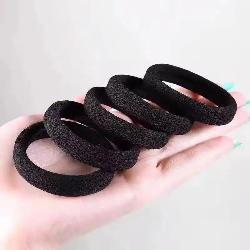 High Elastic Hair Bands for Women Girls Black Basic Hair Tie Headband Simple Ponytail Holder Scrunchies Hair Accessories