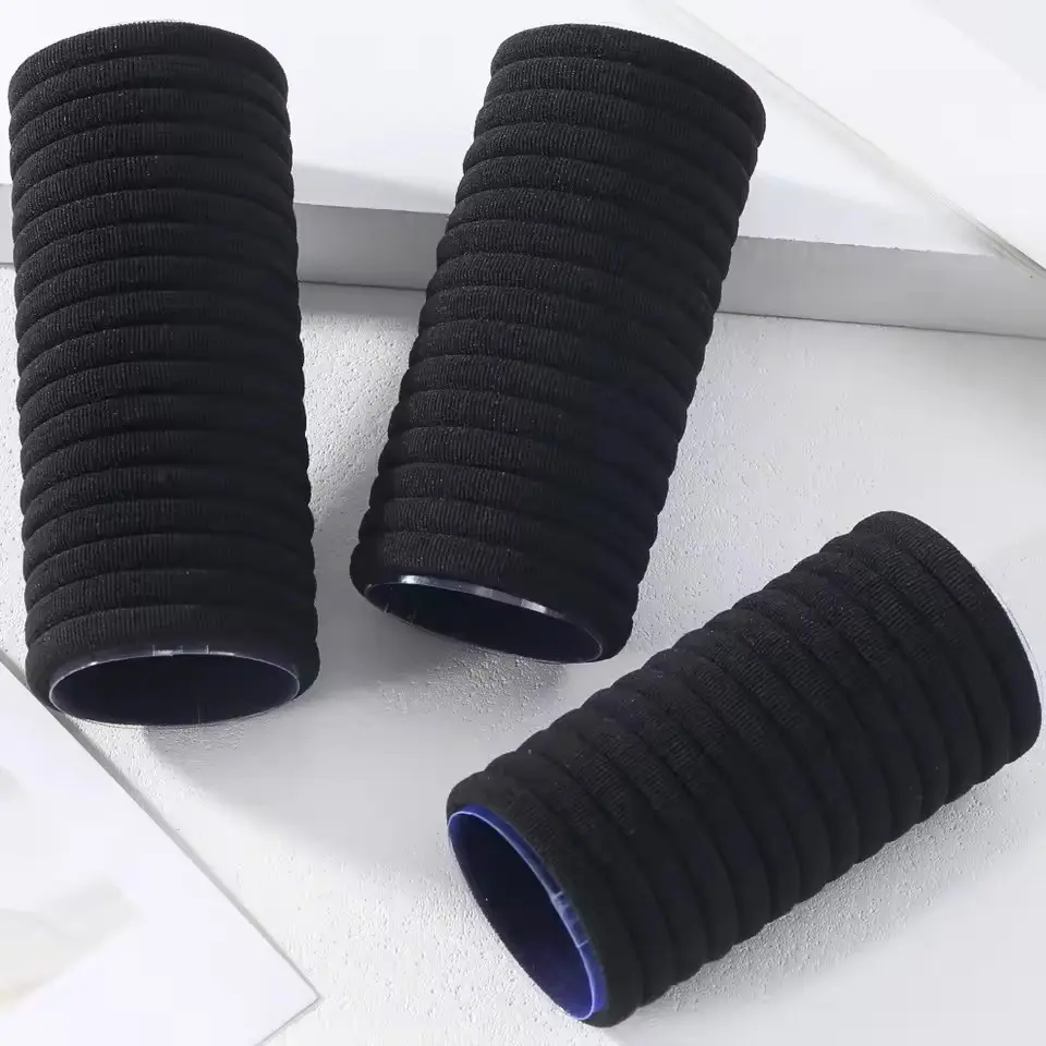 High Elastic Hair Bands for Women Girls Black Basic Hair Tie Headband Simple Ponytail Holder Scrunchies Hair Accessories