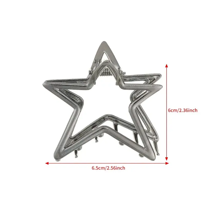 Hollow Star Hair Claws Sweet Cool Charm Trend Hair Clips for Women Girls Y2k Hair Accessories Stylish Hairpins for Gifts