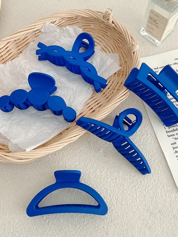Kleins Blue Series Grab Clip Hair Accessories Ladies Back Head HairClip Ponytail Hair Claw Shark Clip Large Claw Clip Headdress