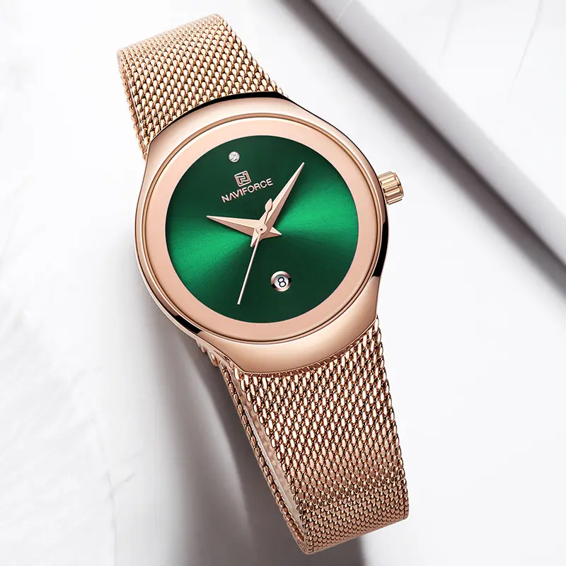 NAVIFORCE 2024 Women Watches Luxury Rose Gold Ultra Thin Ladies Watch Luxury Waterproof Quartz WristWatch Woman Relogio Feminino