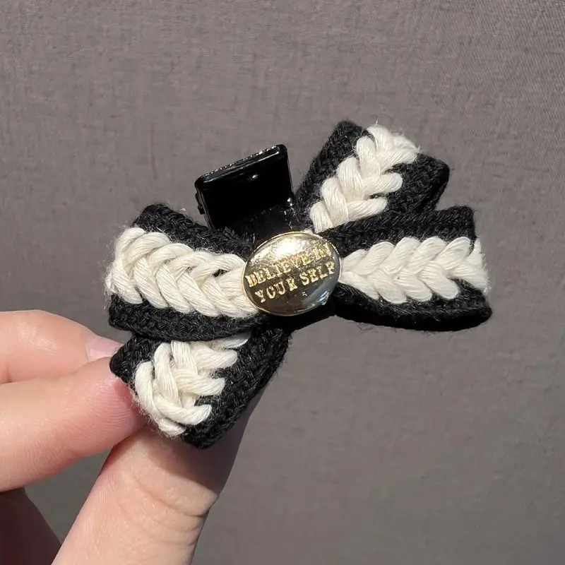 1pc Xiaoxiangfeng bow hair clip, women's high-end grab clip, side notch clip, princess hair clip, headband accessory
