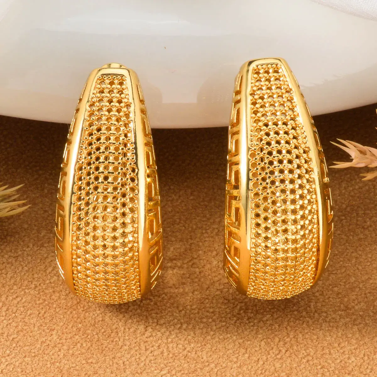 New Style Jewelry Sets Luxury Pendant Earrings Dubai 18k Gold Plated Necklace Party Anniversary Birthday Gifts Accessories