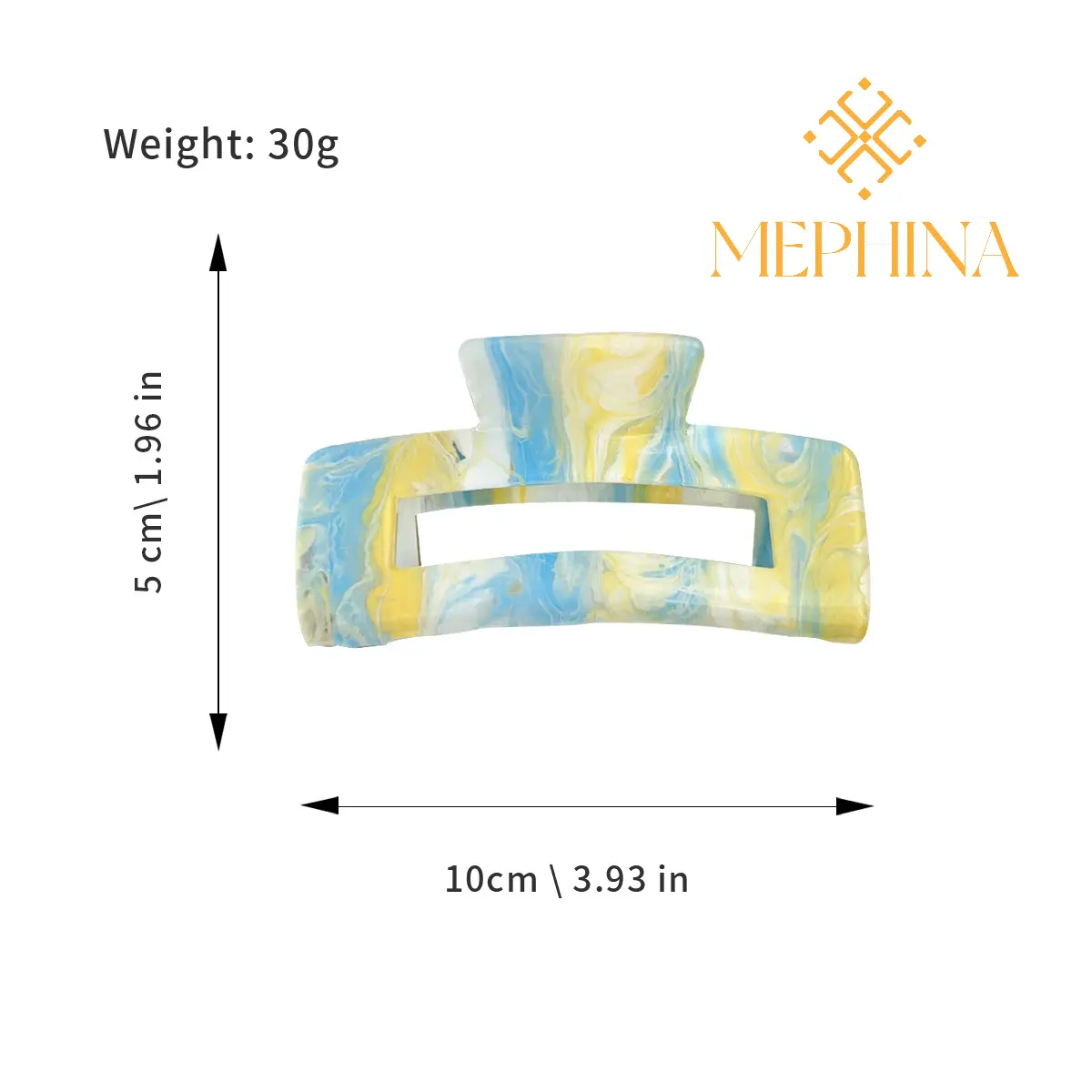MEPHINA Korean Style Hair Claw Clips Colorful Hair Claws Glossy Gradient Hair Clip Elegant Sweet Hair Claw Accessories for Women