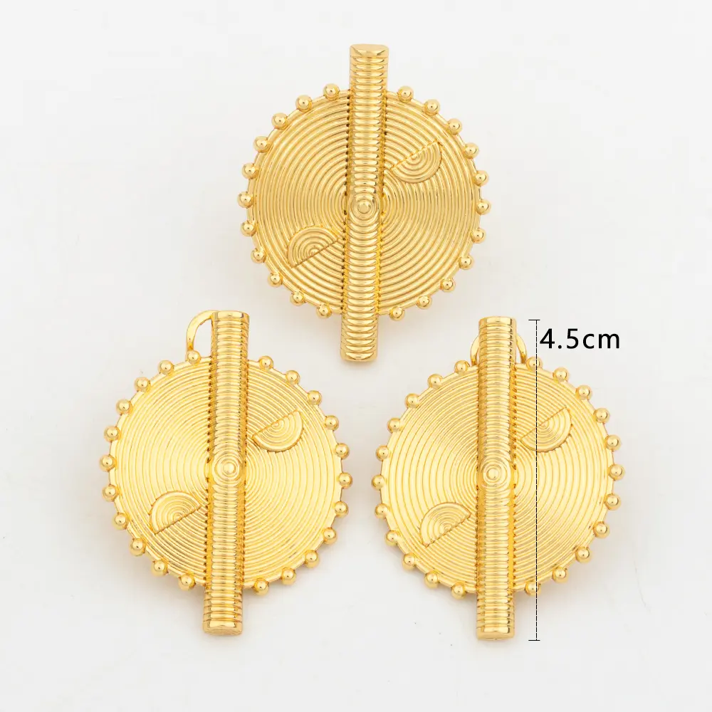 Dubai Gold Color Jewelry Sets Women Bridal Jewellery Sets Wedding Earrings Copper Pendant Necklace Rings Party Gifts Accessories