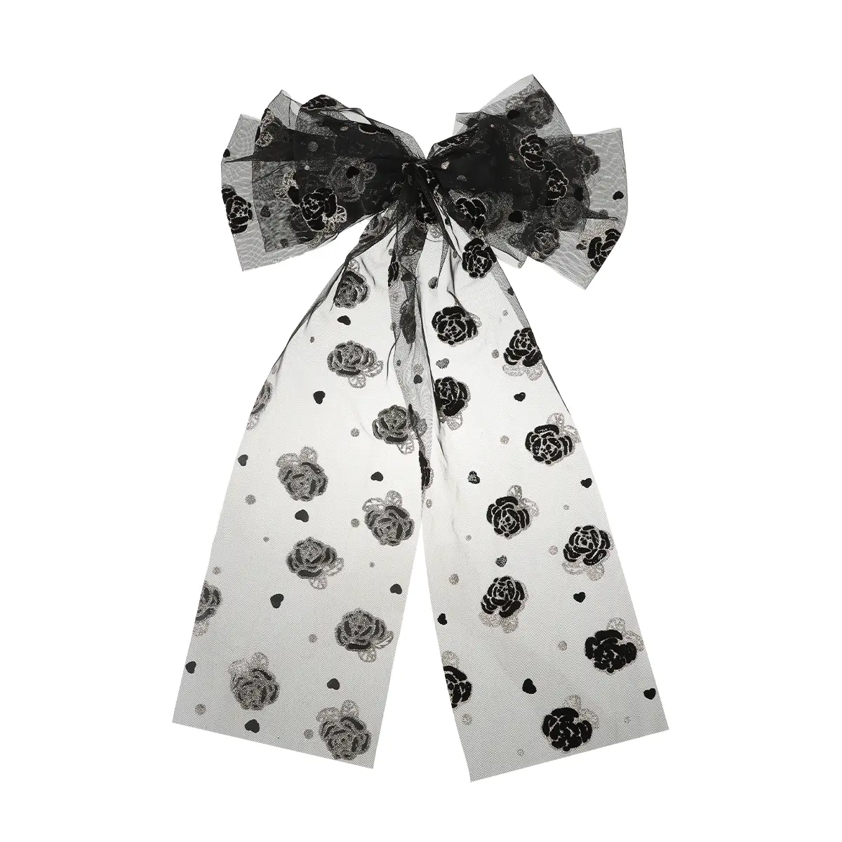 AWAYTR Rose Mesh Bowknot Hair Claw Clips for Women Girls Hair Clip Barrette Hair Clamps Headwear Hair Accessories