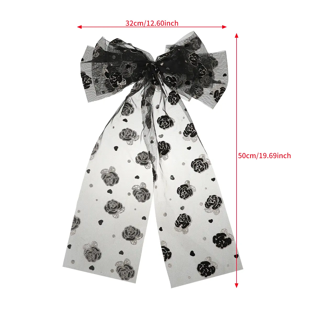 AWAYTR Rose Mesh Bowknot Hair Claw Clips for Women Girls Hair Clip Barrette Hair Clamps Headwear Hair Accessories
