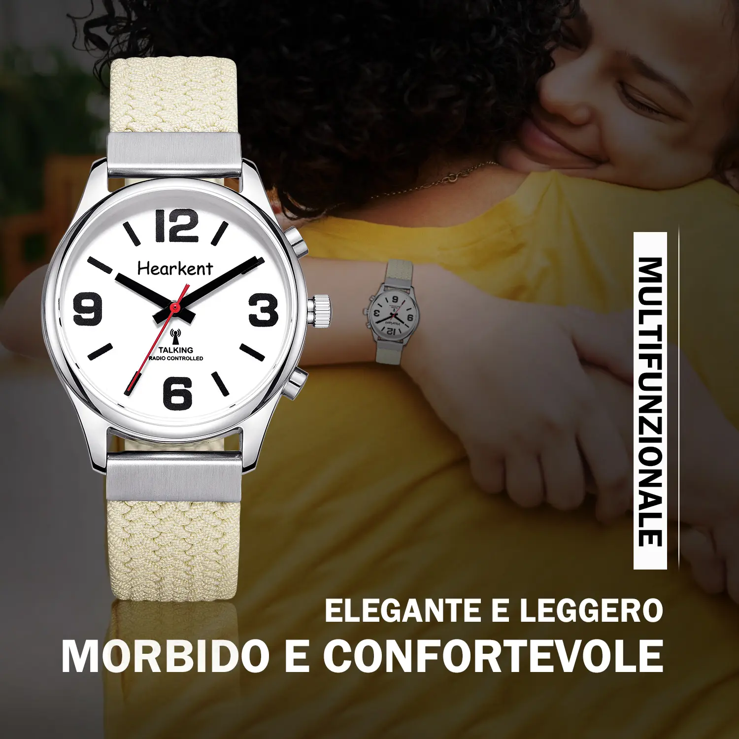 Hearkent English Talking Watch Fashion Nylon Strap Women Quartz Watch with  Alarm Clock Hourly Chime Voice Blind Wrist Watches