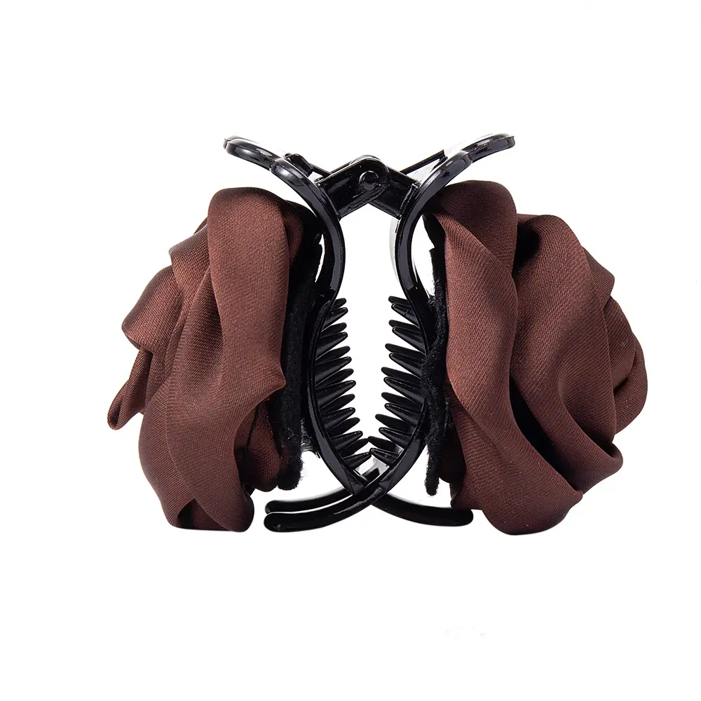 Women Rose Flower Hair Claws Crab Ponytail Hold Hairpin Sweet Hair Decorate Toothed Hair Clips Fashion Hair Accessories Headwear