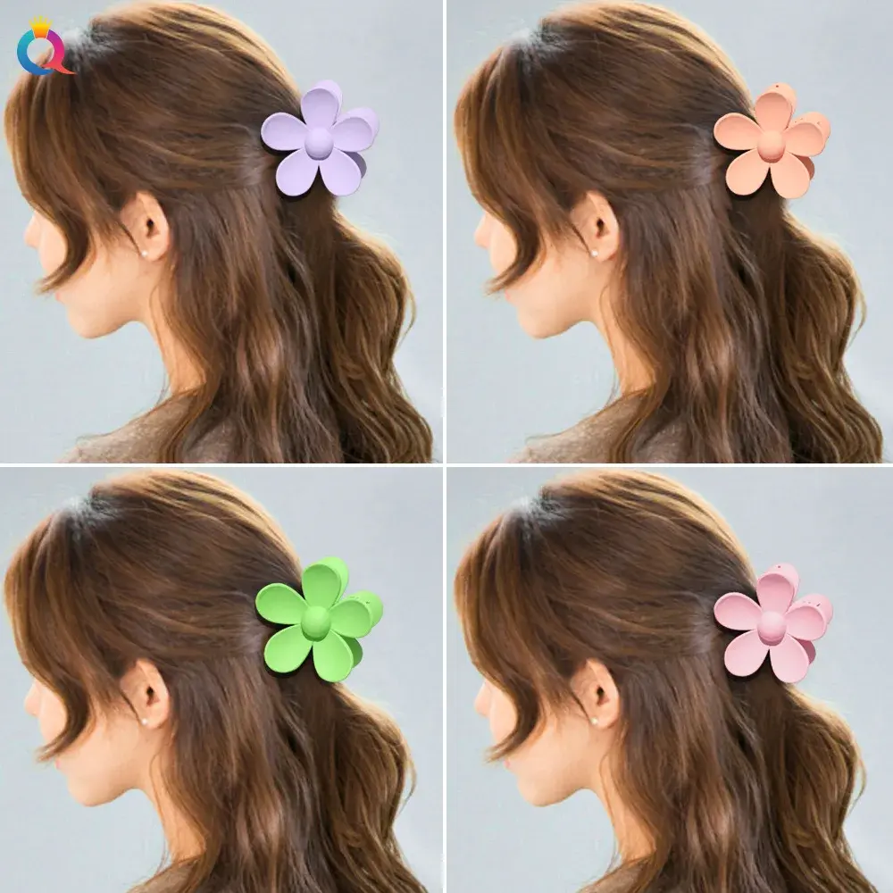 39 Styles Matte Jelly Flower Hair Claw Clips Non Slip Hair Jaw Clamp for Women Girls Fashion Hair Accessories Bath Barrette Clip