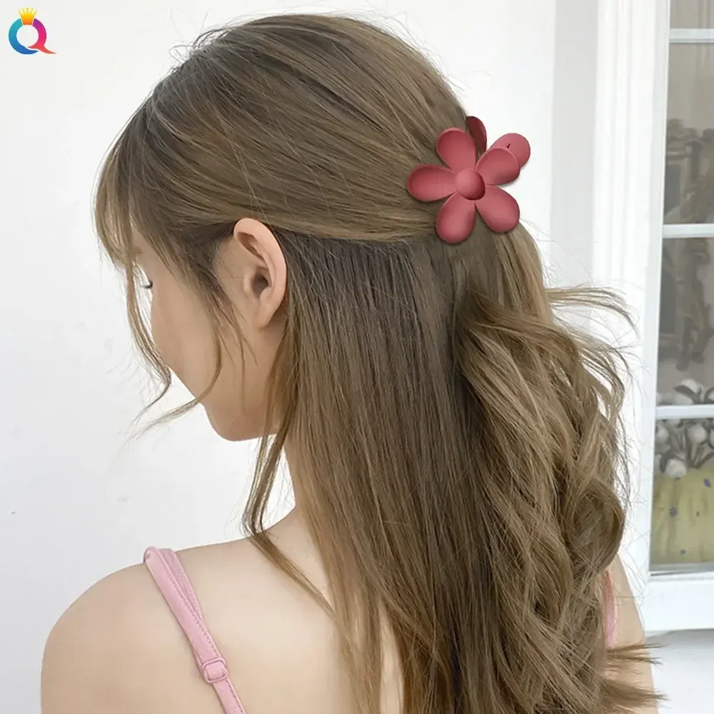 39 Styles Matte Jelly Flower Hair Claw Clips Non Slip Hair Jaw Clamp for Women Girls Fashion Hair Accessories Bath Barrette Clip