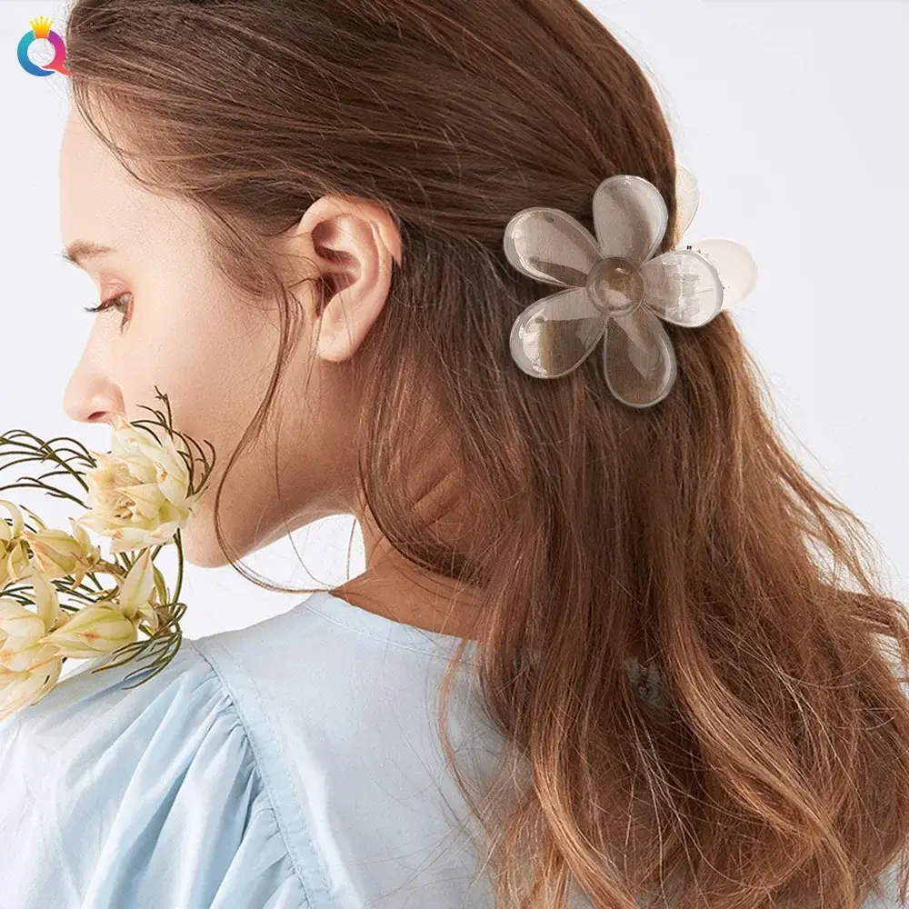 39 Styles Matte Jelly Flower Hair Claw Clips Non Slip Hair Jaw Clamp for Women Girls Fashion Hair Accessories Bath Barrette Clip