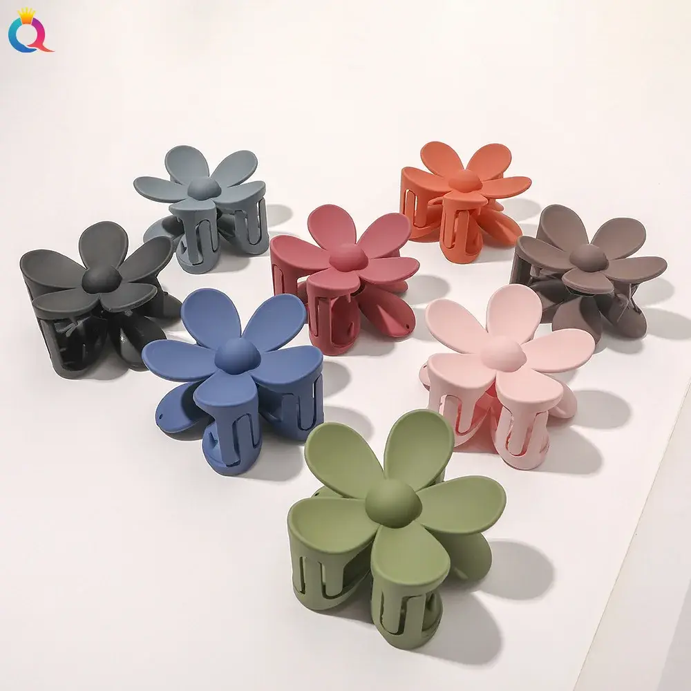39 Styles Matte Jelly Flower Hair Claw Clips Non Slip Hair Jaw Clamp for Women Girls Fashion Hair Accessories Bath Barrette Clip
