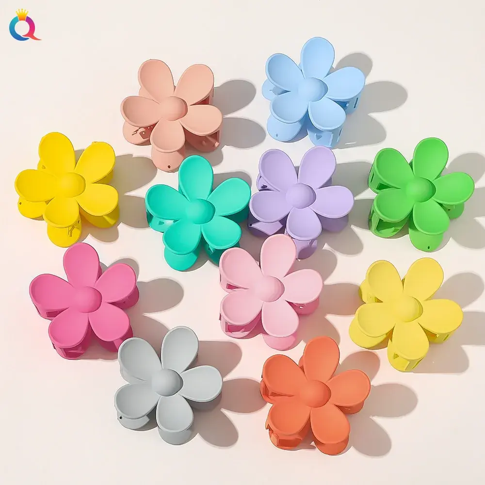 39 Styles Matte Jelly Flower Hair Claw Clips Non Slip Hair Jaw Clamp for Women Girls Fashion Hair Accessories Bath Barrette Clip