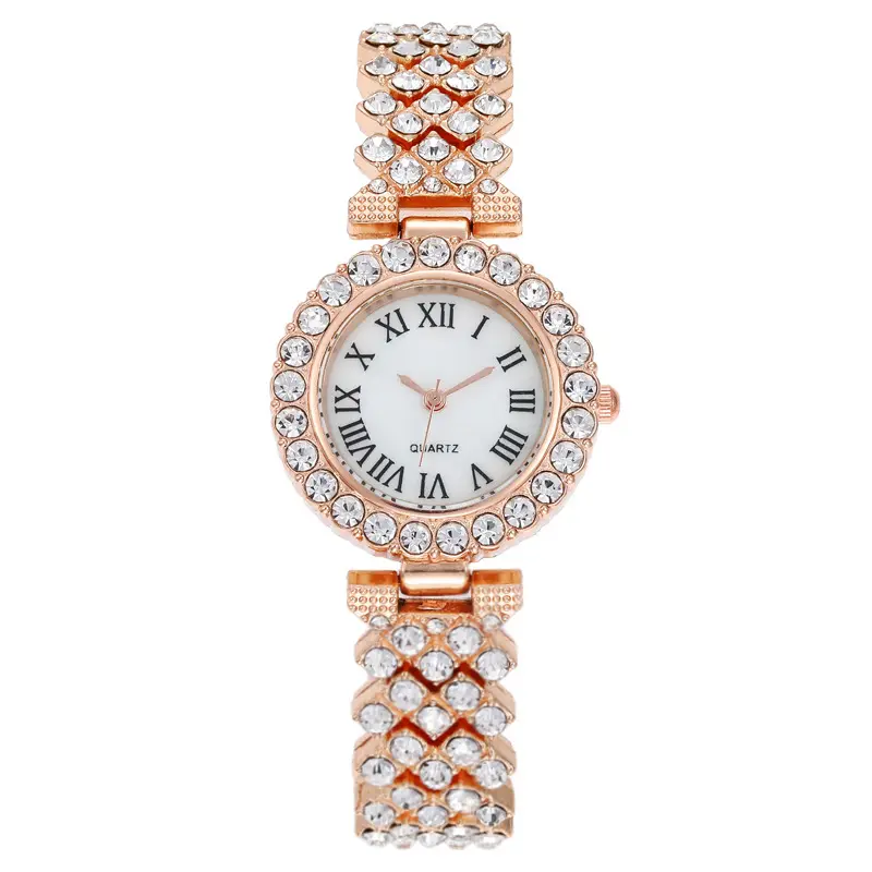 Luxury Women Shiny Watches Rose Gold Watch for man Fashion Ladies Elegant Quartz Diamond Wristwatch Female Clock Reloj Mujer