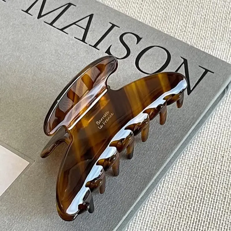 New Retro Korean Acetate Hair Claw Large Crab Hair Clips Shark Clip Simple Hairpin Fashion Hair Accessories for Woman Girls