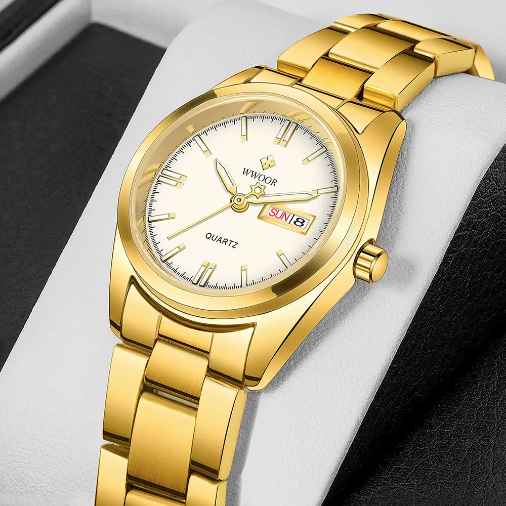 WWOOR New Watch Women Fashion Dress Quartz Watches Lady Stainless Steel Waterproof WristWatch Simple Girl Clock Relogio Feminino