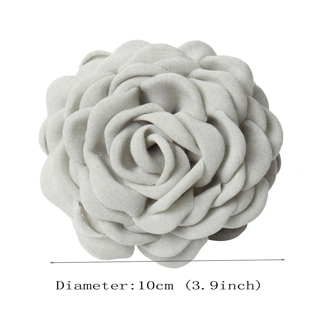 Fabric Rose Flower Hair Claw Clips for Women Girls Hair Clip Barrette Plastic Hair Clamps Headwear Hair Accessories
