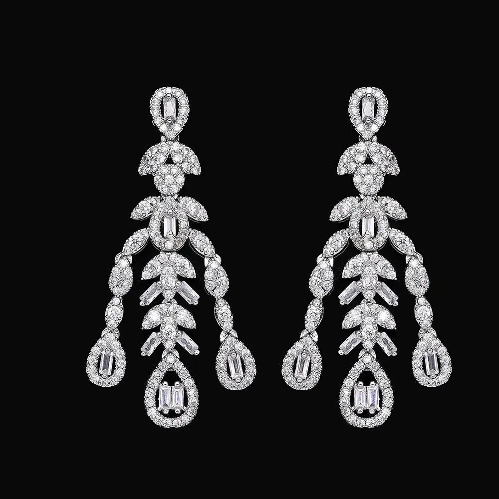 2025 New 4-piece Bridal Wedding Jewelry Set, Cubic Zirconia, Luxury Women's Jewelry, Women's Wedding Party Accessories