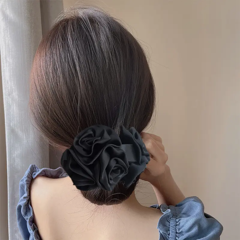 New Rose Hair Claws Hairpin Sweet Barrette Flower Hair Clip Headband Women Headwear Bow Girls Ponytail Holder Hair Accessories