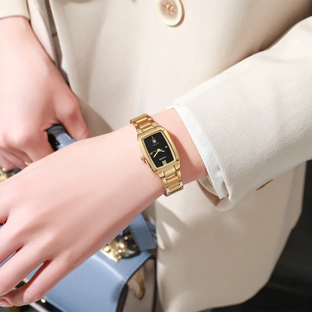 WWOOR Reloj Women's Watches Luxury Brand Stainless Steel Ladies Dress Watch For Women Young Fashion Female Quartz Clock Montre