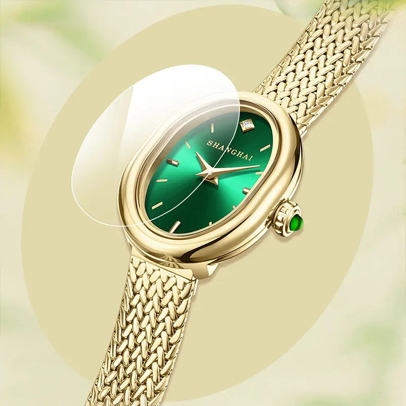 2025 New Shanghai Women's Watches Luxury Brand Stainless Steel Ladies Business Watches Female Students Fashion Quartz Watches