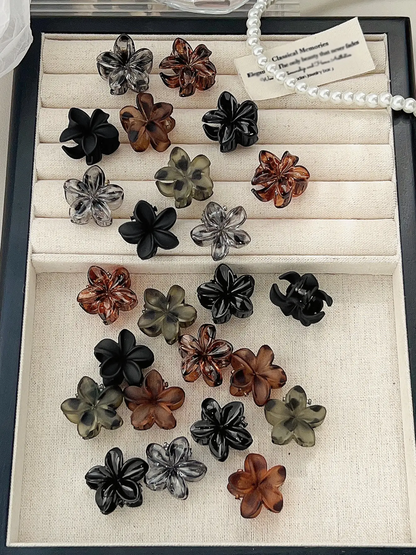 10 Pcs Small Hair Clips for Women,Matte Rubber Coating Rectangle&Flower Hair Claw Clips for Women Thin Fine Short Hair.