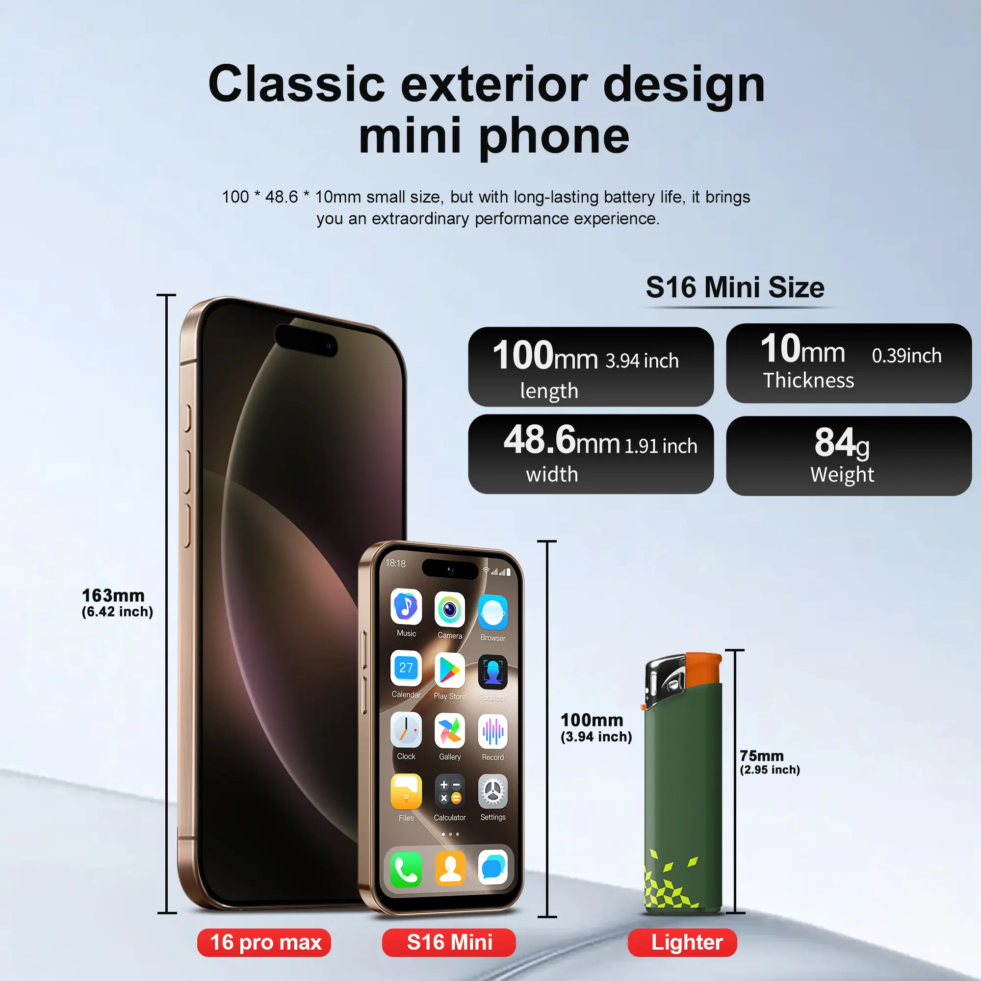 2025 NEW SERVO S16 Mini Small Smartphone 4.0" Display Android 10.0 WCDMA Dual SIM Card 2000mAh Play Store 2GB+16GB Mobile Phones