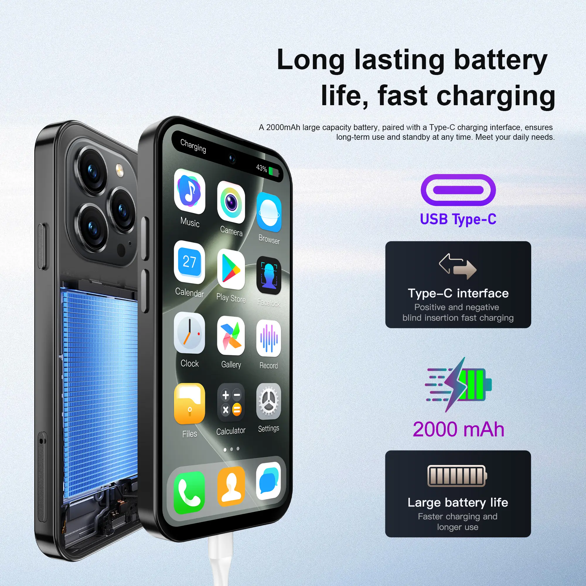 2025 NEW SERVO S16 Mini Small Smartphone 4.0" Display Android 10.0 WCDMA Dual SIM Card 2000mAh Play Store 2GB+16GB Mobile Phones