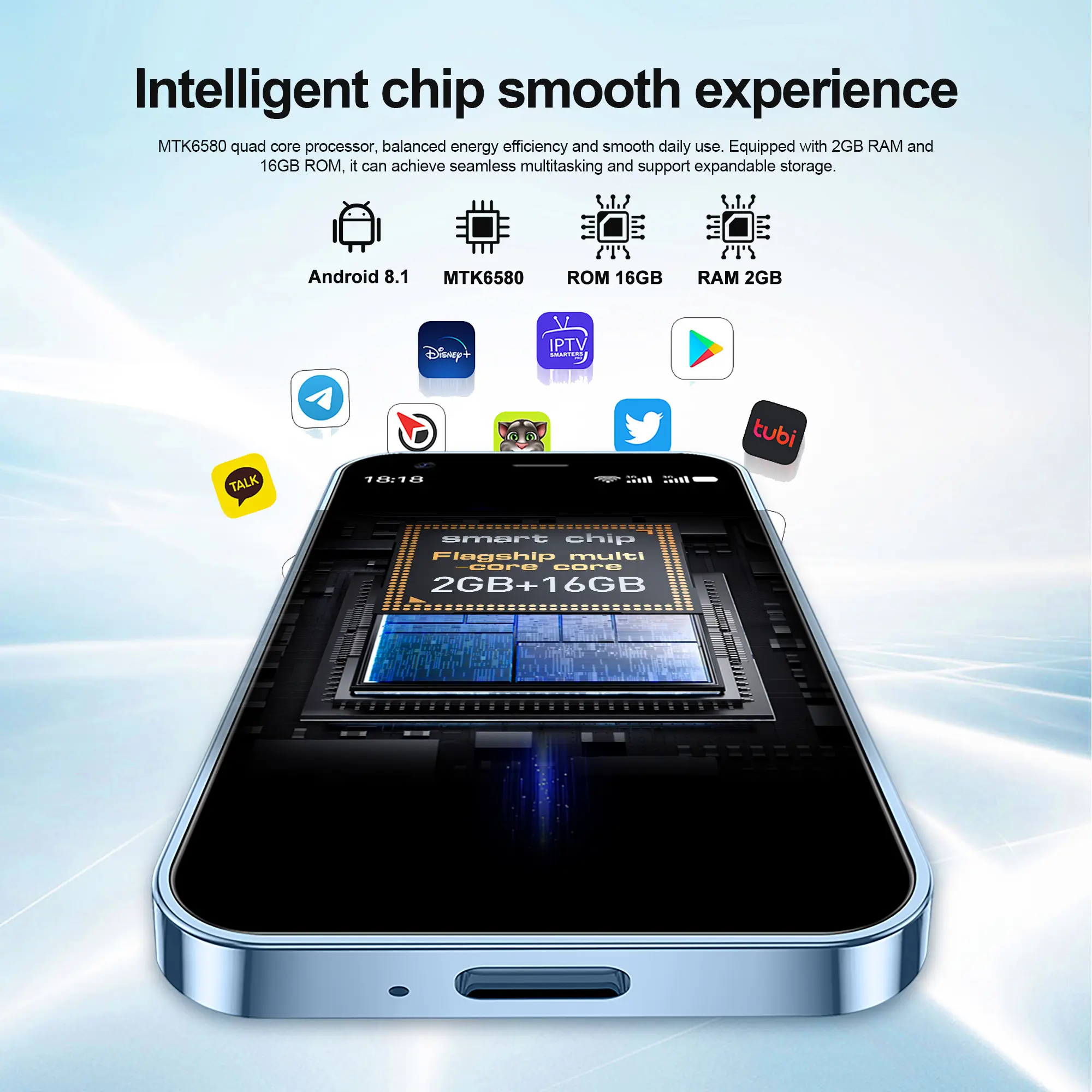 SERVO Mini Smartphone 3G WCDMA Cellular Android System 2GB +16GB Play Store 3" Display Super Small Cheap Mobile Phones Dual SIM