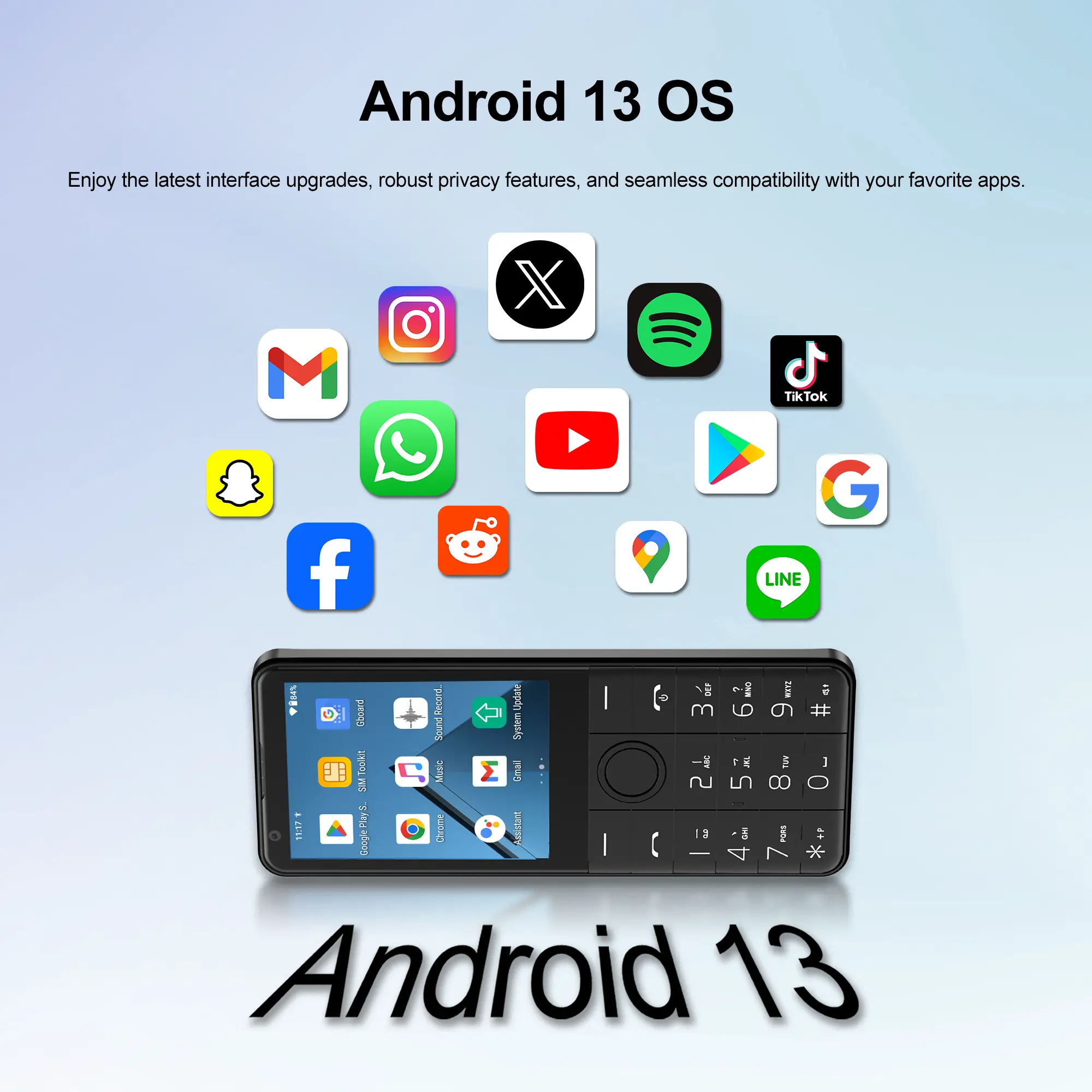 SERVO R17 4G Cellular Smartphone Android 13.0 3GB+32GB 2.8" HD Display 2100mAh Mini Smart Touch Screen Mobile Phone Google Store