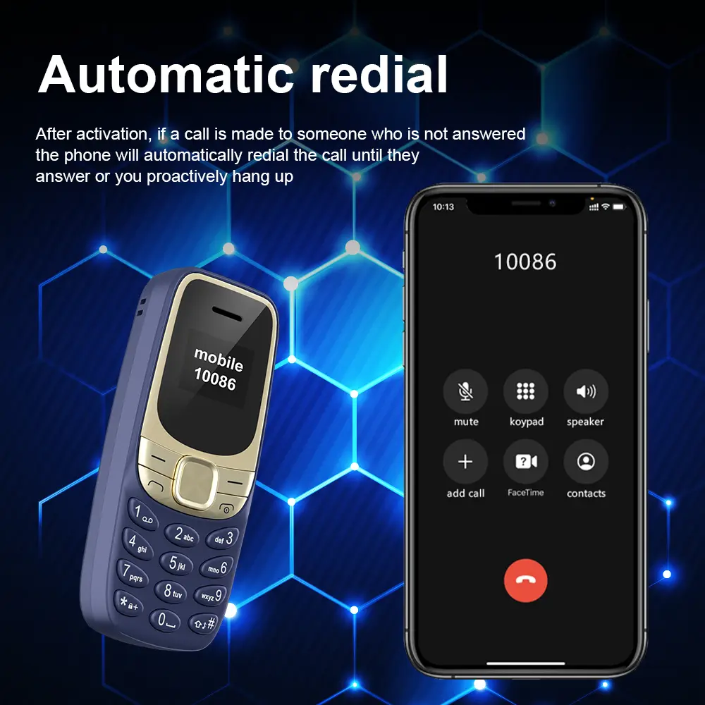 SERVO BM35 Mini Mobile Phone  2G GSM Wireless Dialer Dual SIM  Magic Voice Alarm Clock Blacklist Automatic Call Record Cellphone