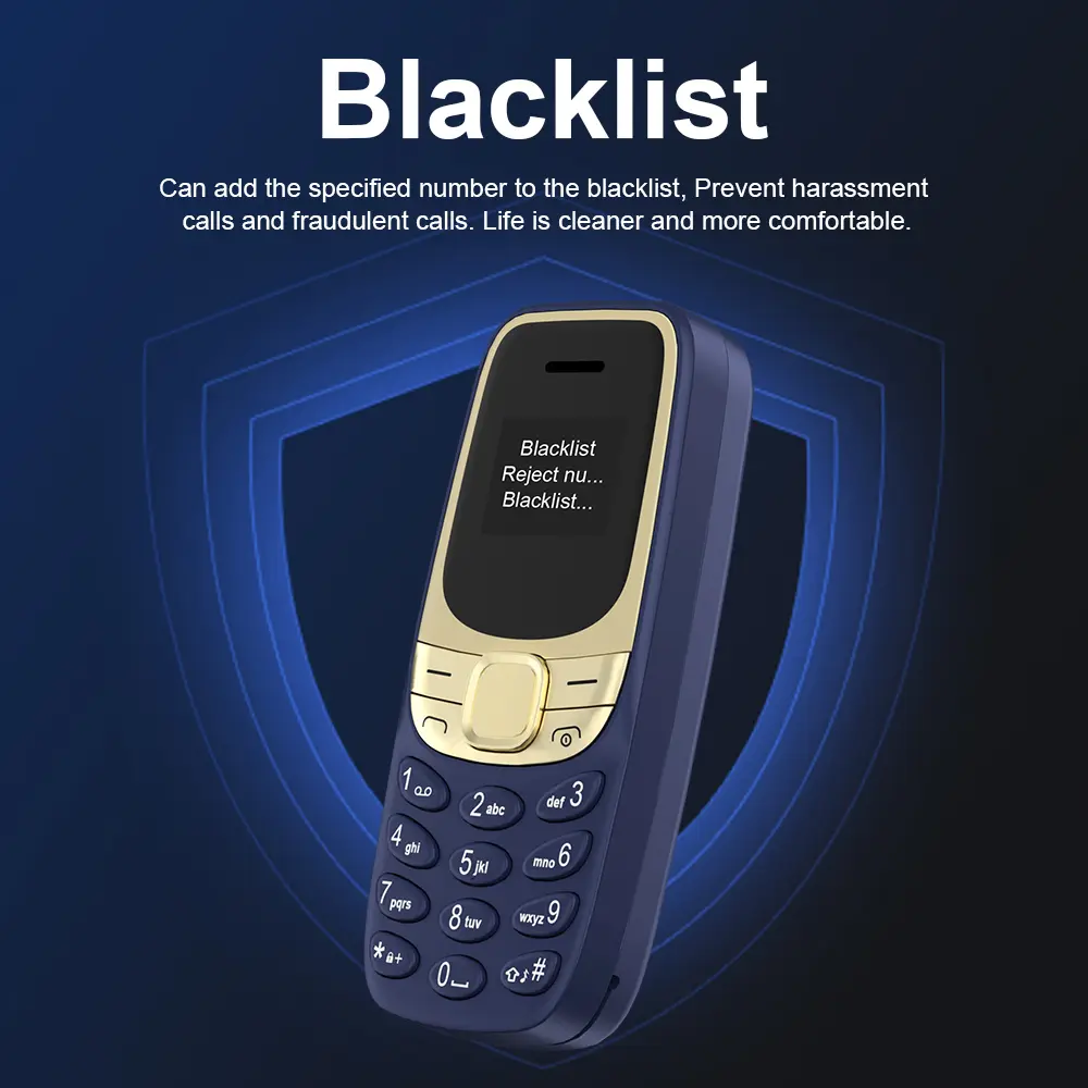 SERVO BM35 Mini Mobile Phone  2G GSM Wireless Dialer Dual SIM  Magic Voice Alarm Clock Blacklist Automatic Call Record Cellphone