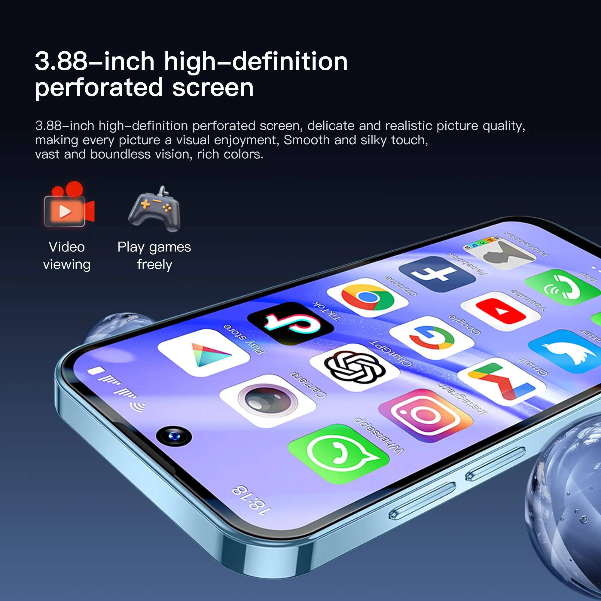 SERVO 19PRO Small Android Smartphone 3.88" Display 4G Network 4GB RAM 128GB ROM WiFi Dual SIM Super Mini Smart Phone Face Unlock