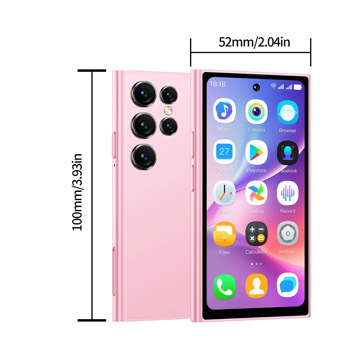 【 Global debut 】 ONEMYTH S26 Pro 4-inch Android 12 mini phone 4G dual card+Play store storage 2GB+16GB/3GB+64GB 2000mAh battery