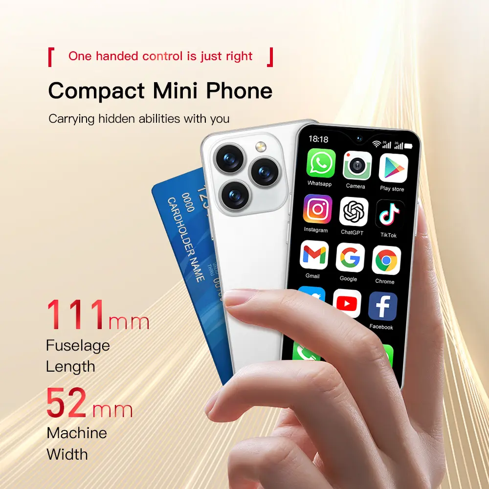 SERVO 17SE Mini Smartphone 2 SIM Cards 4.3 inch 2GB+16GB 2750mAh Battery Dual Camera 4G Small Mobile Phone Android 8.1 Version
