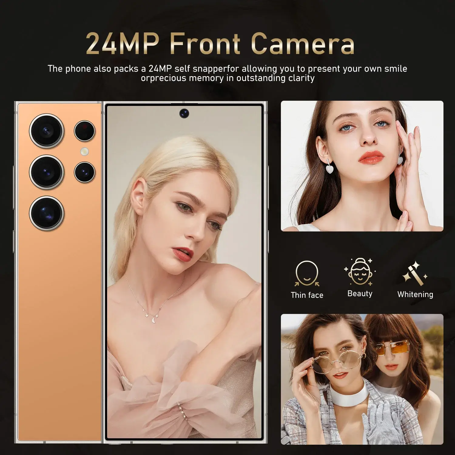 FUFFI-S24 Pro,Smartphone  Android,6.8 inch,8GB RAM,256GB ROM,Dual SIM,Mobile phone,Google Play Store,24+48MP,6000mAh,celulares