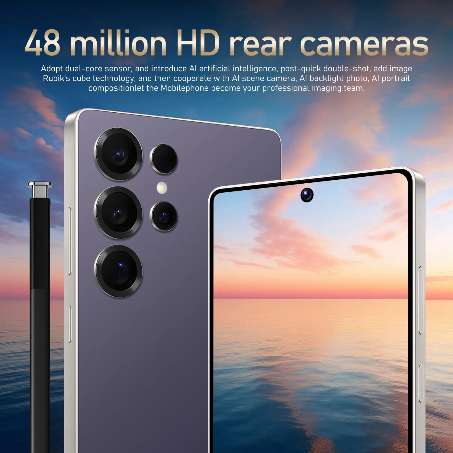 FUFFI S25 Pro Smartphone 5G Cellphones Android 12,6.8 inch Screen,12+512GB,24+48MP Mobile phone 5800mAh Google Play Store,Phone