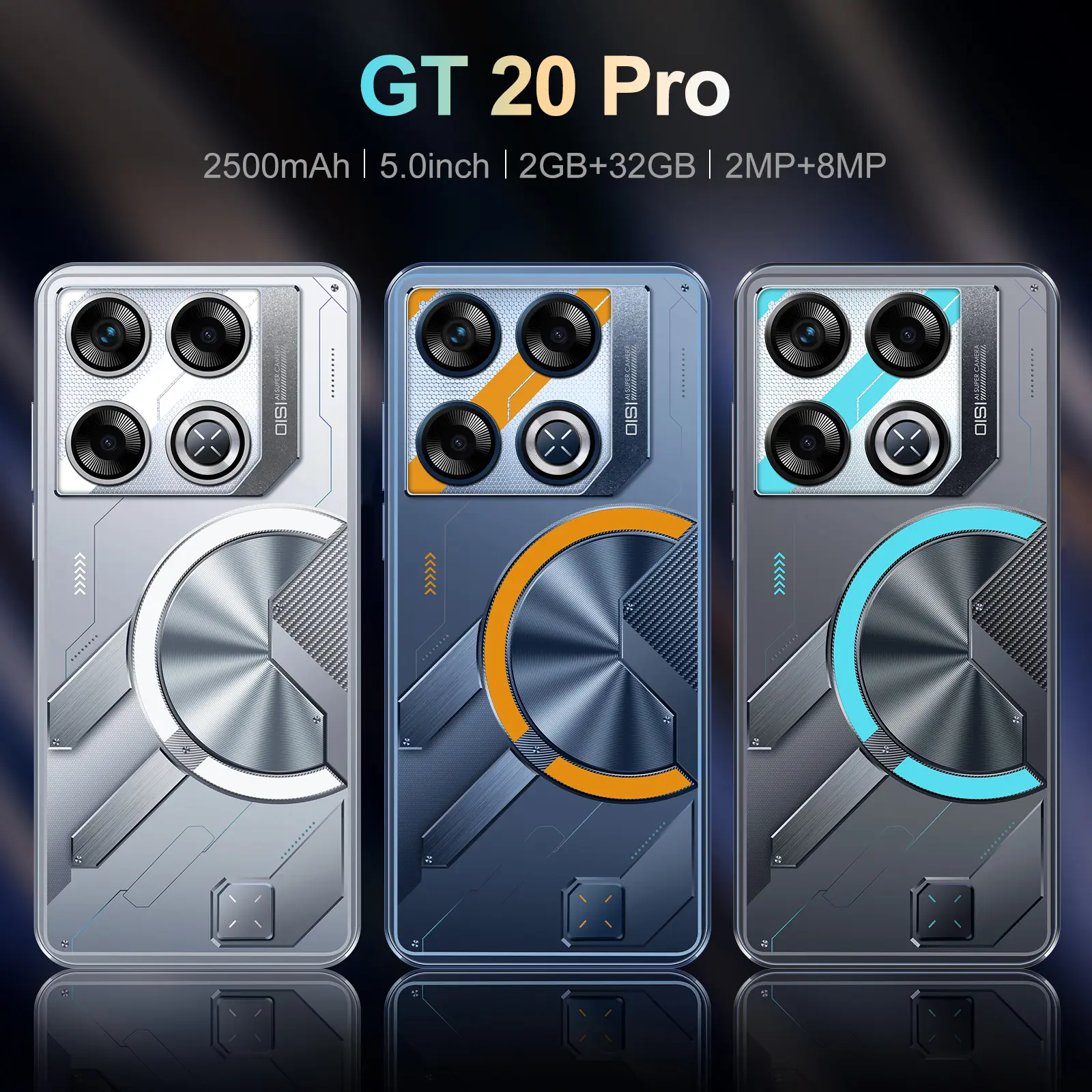 FUFFI GT20 Pro smartphone 2+8MP android 5.0 inch with 2+32GB ROM Mobile phones 2500mah Battery Google Play Store Cell phones