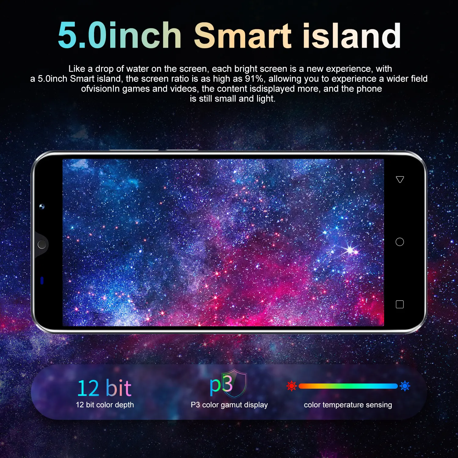 FUFFI GT20 Pro smartphone 2+8MP android 5.0 inch with 2+32GB ROM Mobile phones 2500mah Battery Google Play Store Cell phones