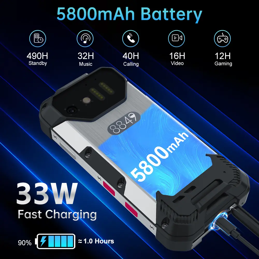 8849 Tank Mini& MARS Projector Rugged Smartphone 256GB 5800mAh100MP Camera Android Cellphone 4.3 inch Waterproof Mobile Phone