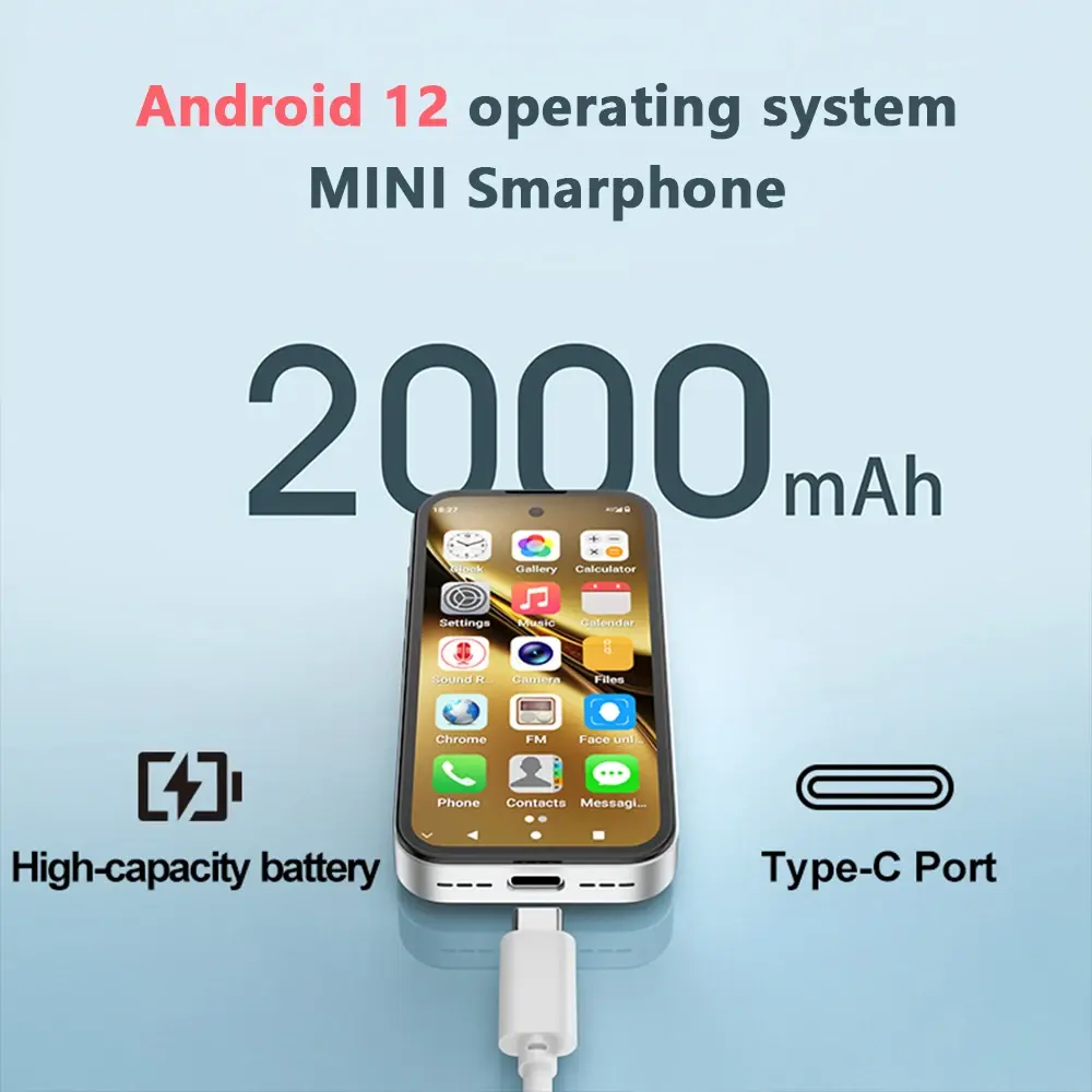 NEW UNIWA Q333 4G 3.97inch HD Mini Smartphone 4GB RAM 64GB ROM 2000mAh Mobile Phones BT5.0 Google Play Store Face ID Small Phone