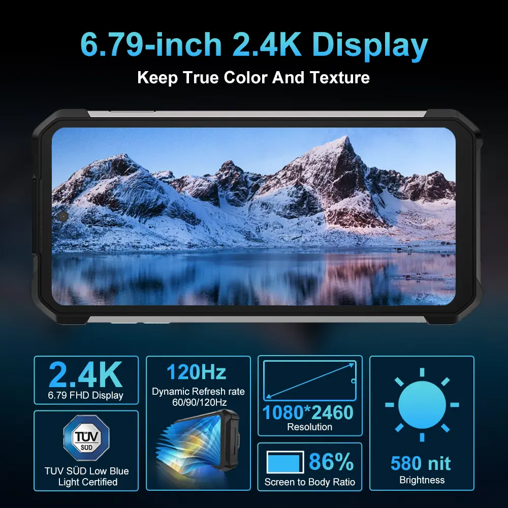 Unihertz 8849 tank 2 Pro rugged phone Android 14 24GB 512GB with 23800mAh battery superior projection 6.79 "FHD waterproof phone