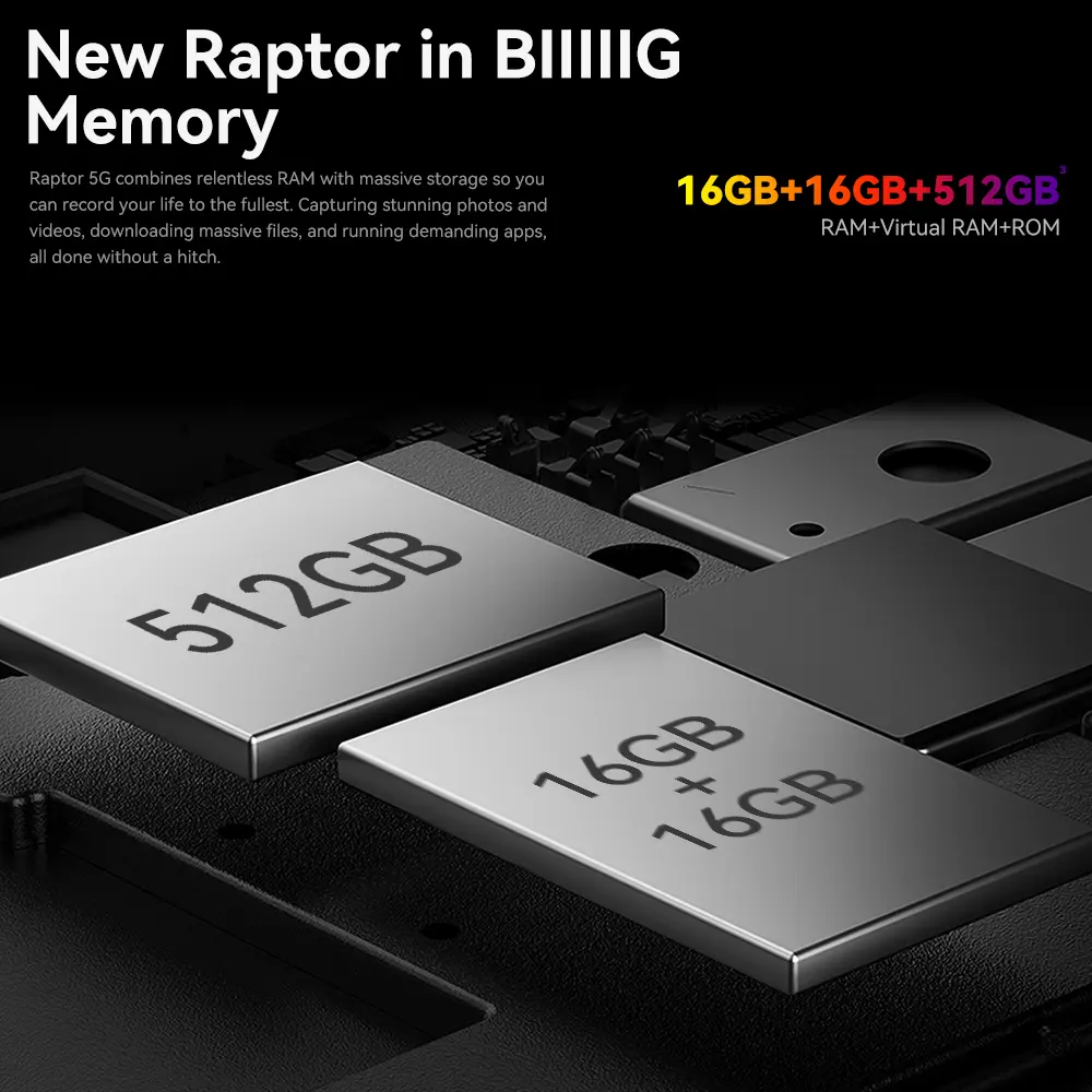 IIIF150 Raptor 5G Rugged Smartphone Android 14 Mobile Phone 6.78'' 120Hz AMOLED Display 16GB+512GB 50MP 65W 10000mAh Phone