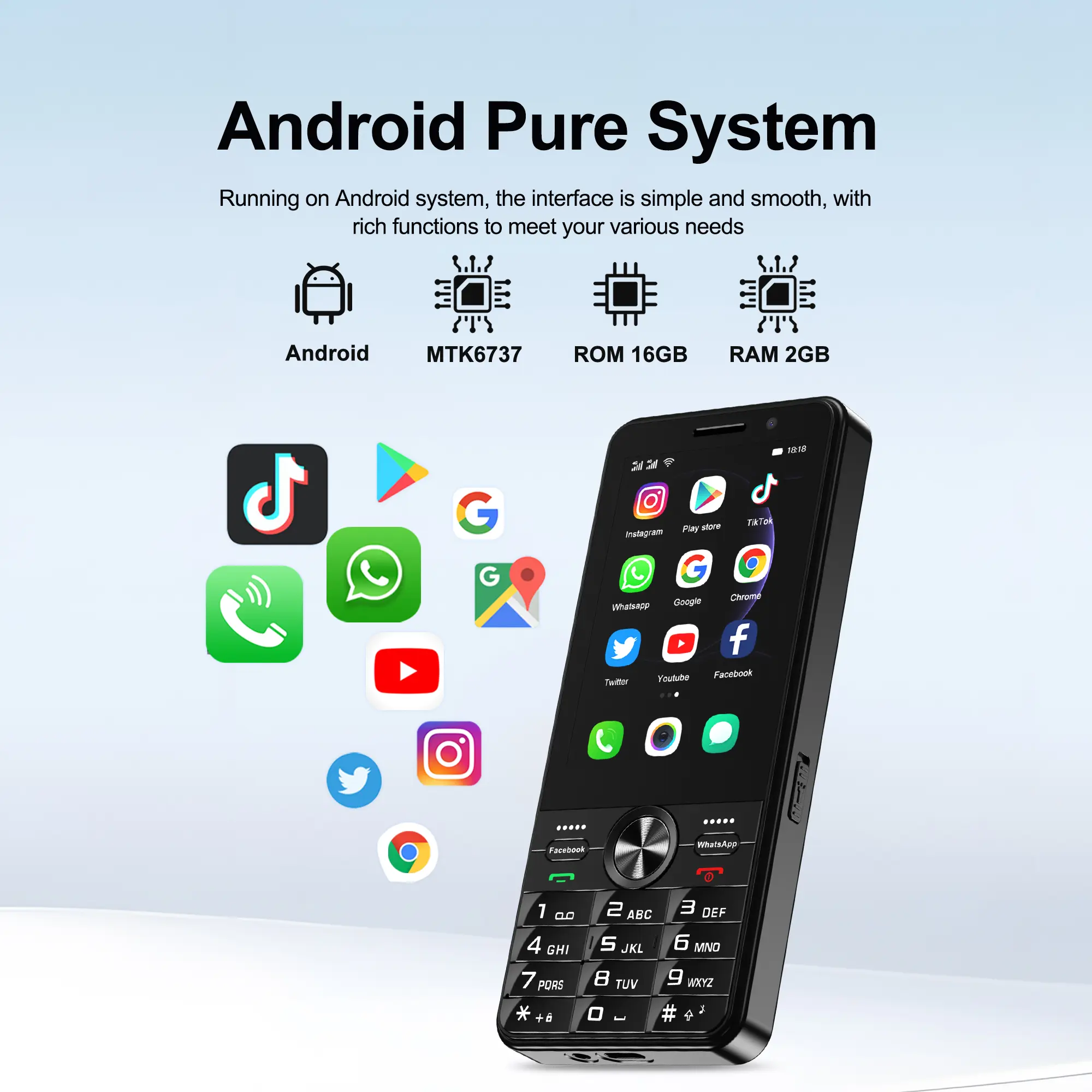 SERVO F24 PRO 4G Android Smart Phone 3.5" HD Screen MTK6737 2GB+16GB WIFI GPS Dual Camera Play Store Mobile Phone 2500mAh TYPE-C