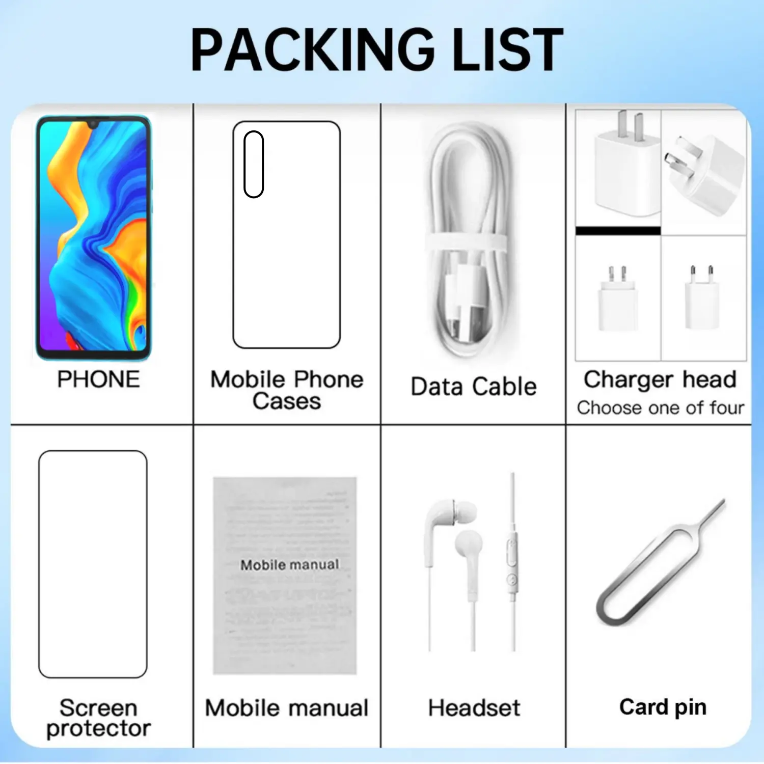 Global HUAWEI P30 Lite Smartphone Android 6.15 inch 128GB ROM 4GB RAM 48MP+32MP Cell phone Google Play Unlocked Mobile phones