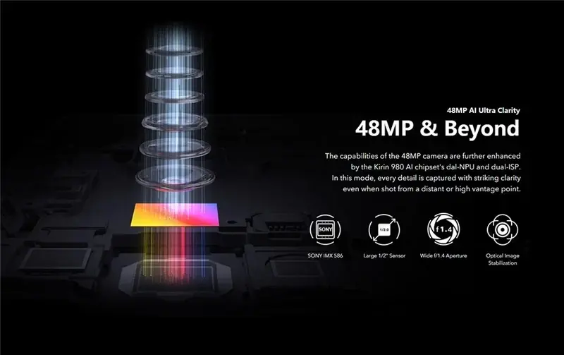 Honor 20 Pro Mobile Phone 6.26inch Kirin 980 Octa Core 8GB RAM 128/256GB ROM 48MP Rear Four Camera 32MP Front Camera Global Rom