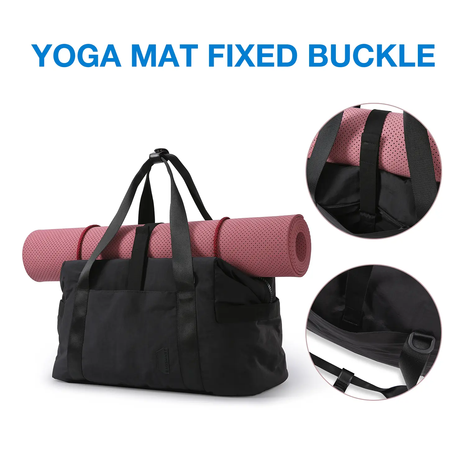 BAGSMART Duffle Bag Large Capacity Women's Travel Essentials Waterproof Overnight weekend Handbag for Sport Yoga Swimming