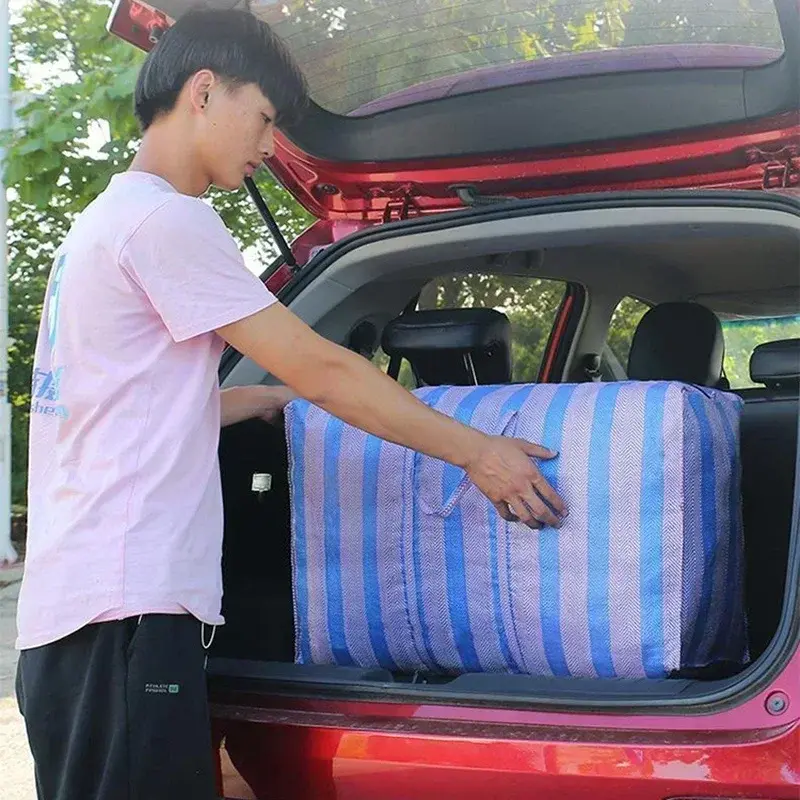 Woven Bag Thickened Luggage Bag Multifunctional Large Capacity Waterproof Quilt Portable Storage Bag Moving Travel Storage
