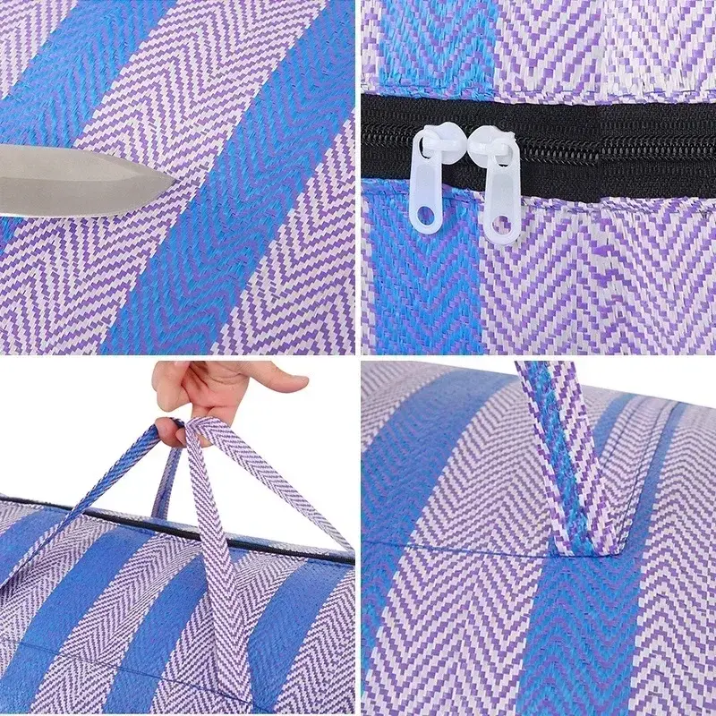 Woven Bag Thickened Luggage Bag Multifunctional Large Capacity Waterproof Quilt Portable Storage Bag Moving Travel Storage
